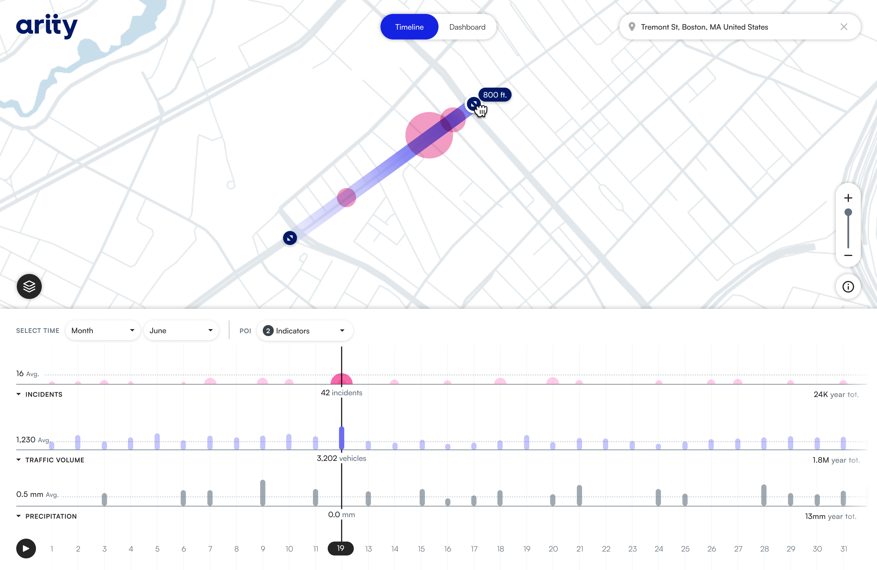 Street segment granularity